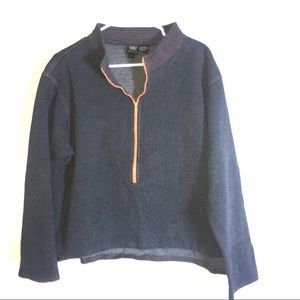 Worth Grey & Orange 1/4 Zip Pullover Sweatshirt